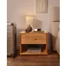 Alguema Прикроватная тумба из шпона дуба с натуральной отделкой 40 x 50 см