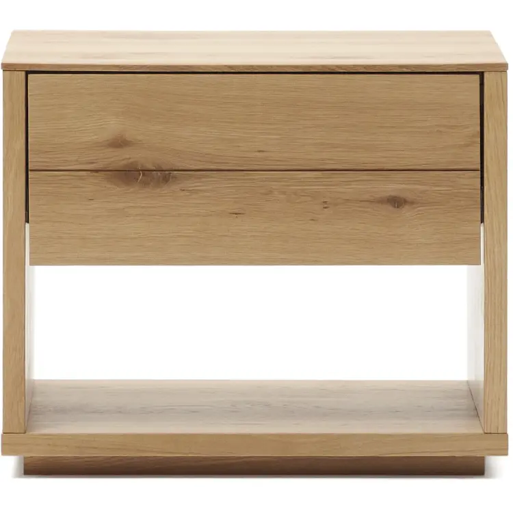 Alguema Прикроватная тумба из шпона дуба с натуральной отделкой 40 x 50 см