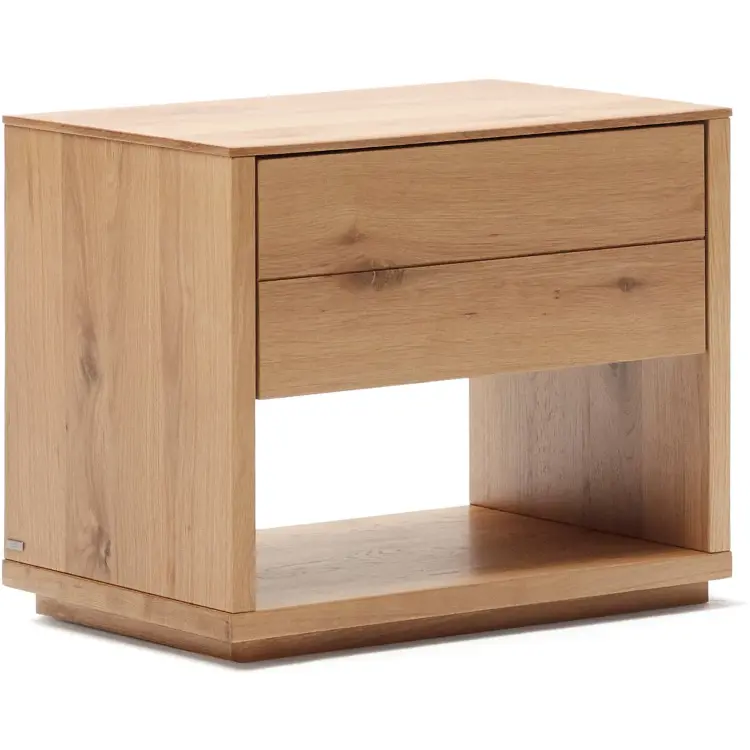 Alguema Прикроватная тумба из шпона дуба с натуральной отделкой 40 x 50 см