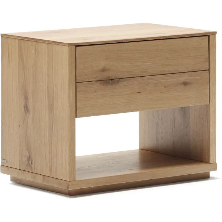 Alguema Прикроватная тумба из шпона дуба с натуральной отделкой 40 x 50 см