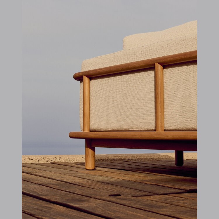 3-местный диван Turqueta из массива тикового дерева 230 см