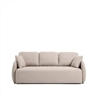 Трехместный диван-кровать Laira из бежевого шенилла, 218 см