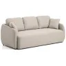 Трехместный диван-кровать Laira из бежевого шенилла, 218 см