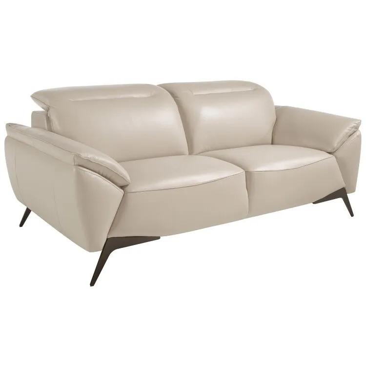 Диван 2-х местный 6131/KF072-2P-M5652 с обивкой из серо-бежевой кожи