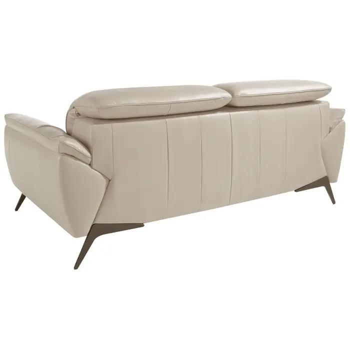 Диван 2-х местный 6131/KF072-2P-M5652 с обивкой из серо-бежевой кожи