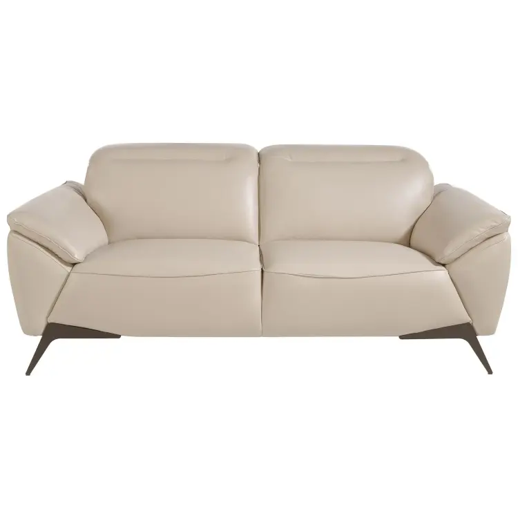 Диван 2-х местный 6131/KF072-2P-M5652 с обивкой из серо-бежевой кожи