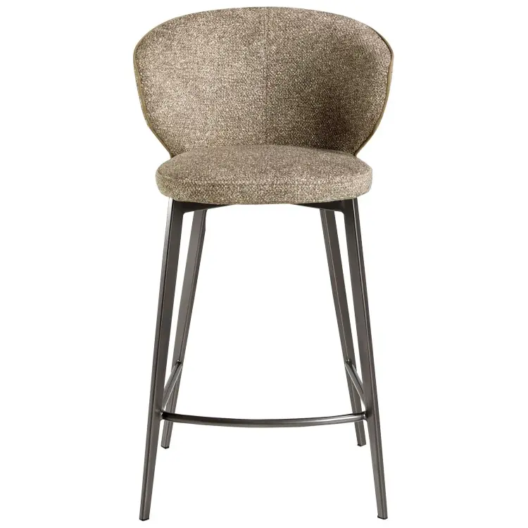 Барный стул 4241 с обивкой из коричневой мраморной ткани