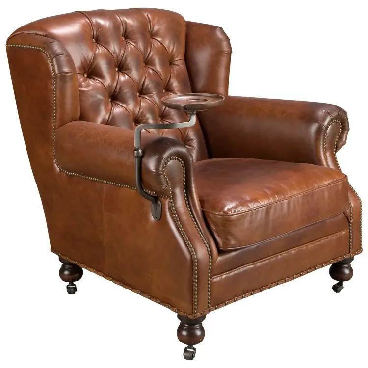 Кресло Chester 5156  из коньячно-коричневой кожи