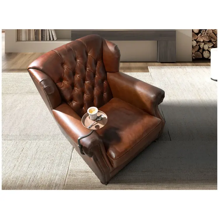 Кресло Chester 5156  из коньячно-коричневой кожи