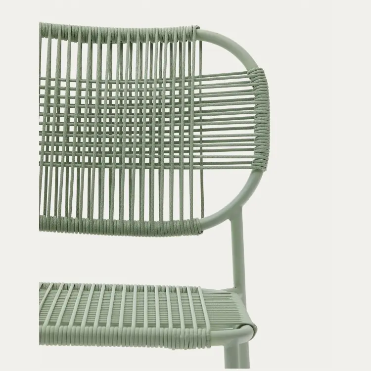 Уличный стул Talaier из шнура и оцинкованной бирюзовой стали