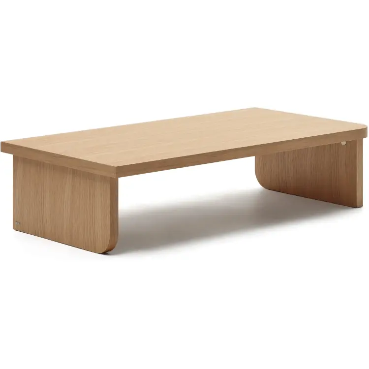 Oaq Журнальный столик из шпона дуба с натуральной отделкой 140 x 75 см