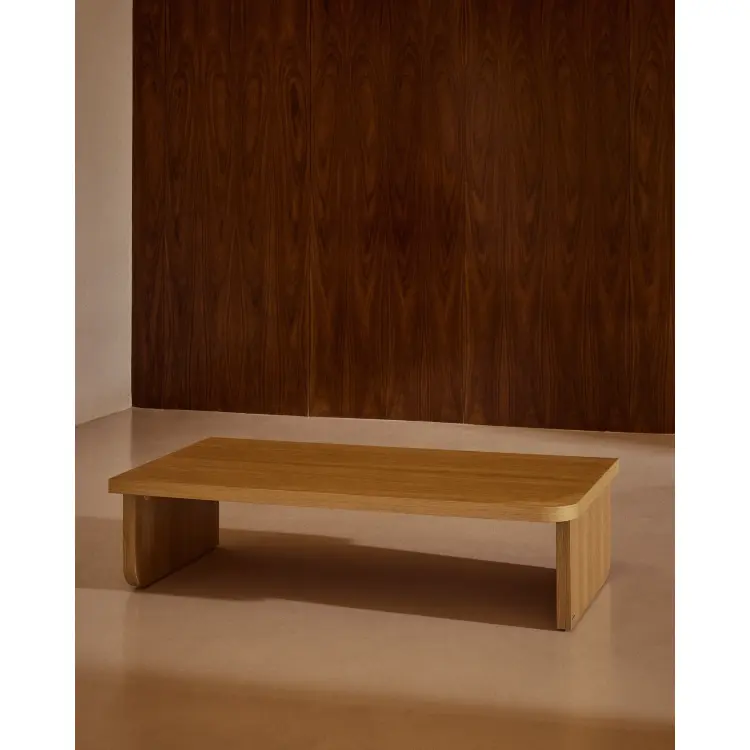 Oaq Журнальный столик из шпона дуба с натуральной отделкой 140 x 75 см
