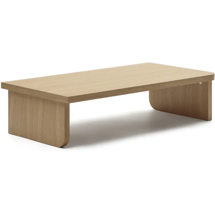 Oaq Журнальный столик из шпона дуба с натуральной отделкой 140 x 75 см