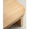 Oaq Журнальный столик из шпона дуба с натуральной отделкой 140 x 75 см