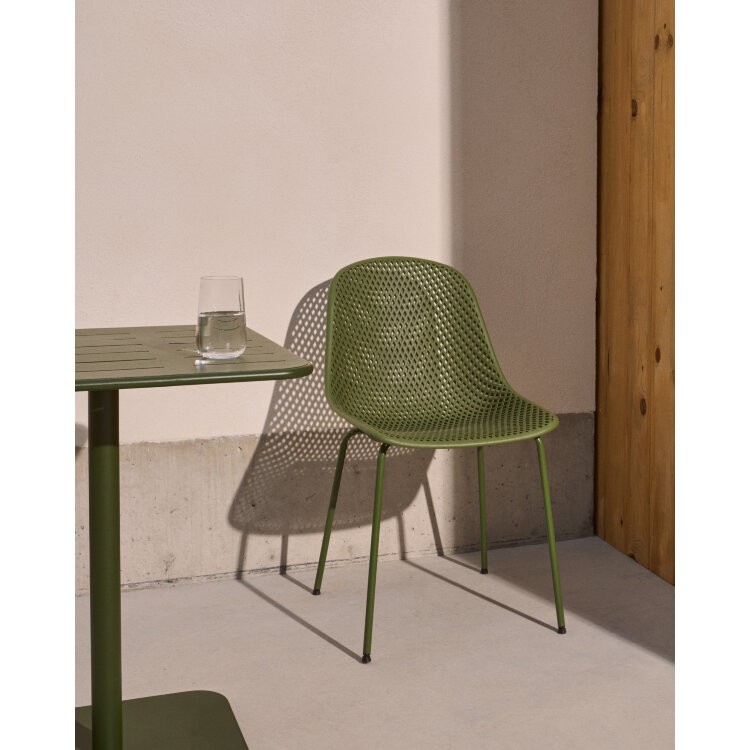 Садовый стул Quinby зеленый со стальными ножками