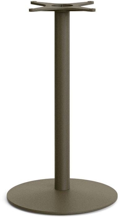 Уличный стол Esilda зеленой стали и акации Ø80 см