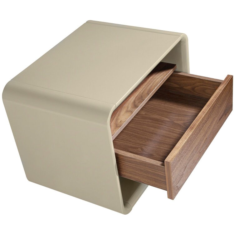 Прикроватная тумбочка 7134/MB2202NS из ореха и лакированного МДФ