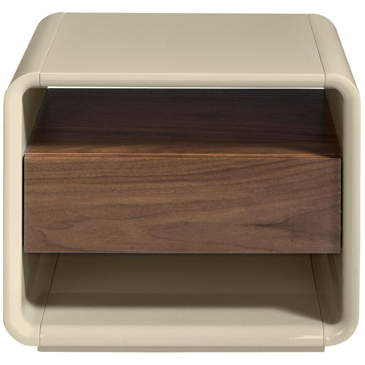 Прикроватная тумбочка 7134/MB2202NS из ореха и лакированного МДФ