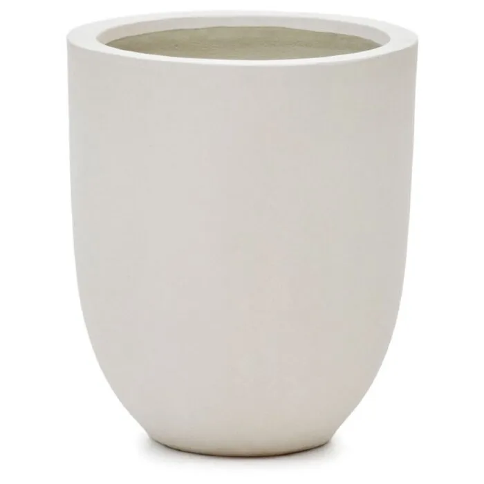 Aiguablava Кашпо из белого цемента Ø 39 см