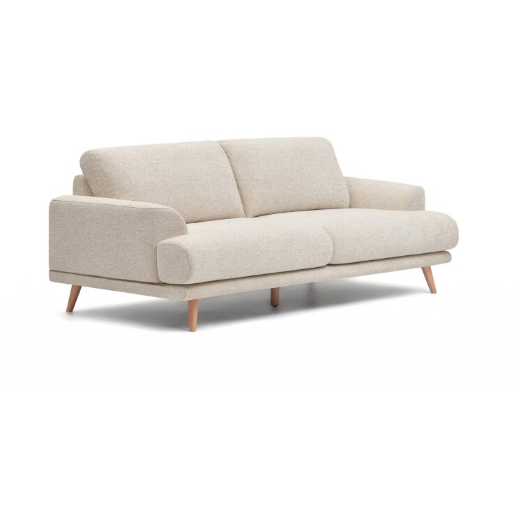 Karin Двухместный белый диван с ножками из массива бука 210 см