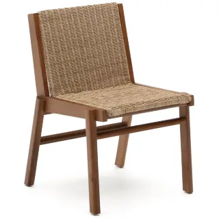 Стул Itani из массива акации и искусственного ротанга
