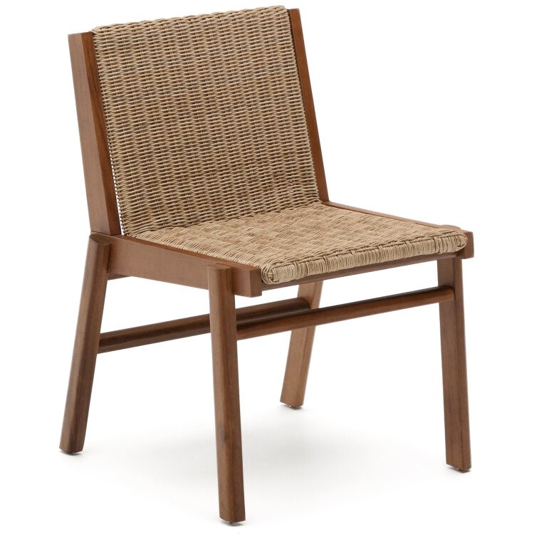 Стул Itani из массива акации и искусственного ротанга