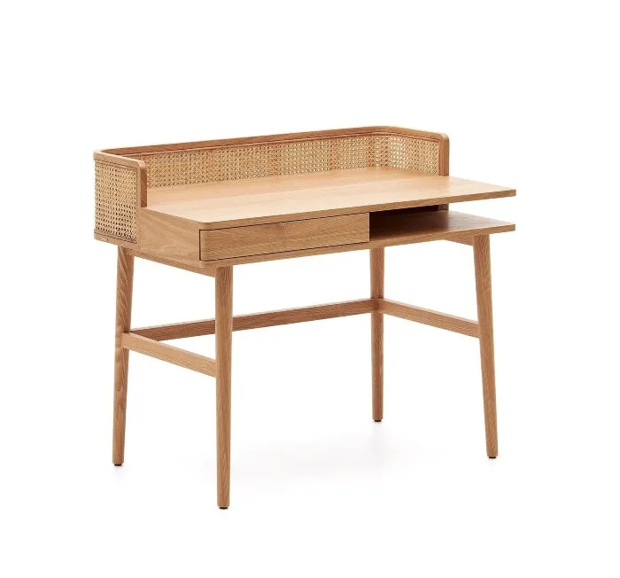 Araxi Письменный стол из массива ясеня и ротанга 105 x 62 см