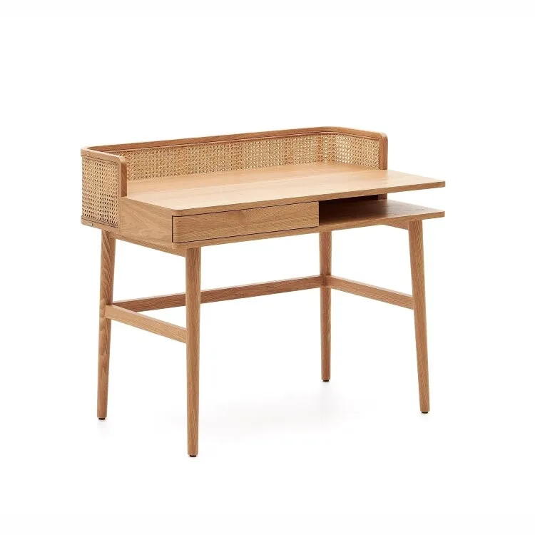 Araxi Письменный стол из массива ясеня и ротанга 105 x 62 см