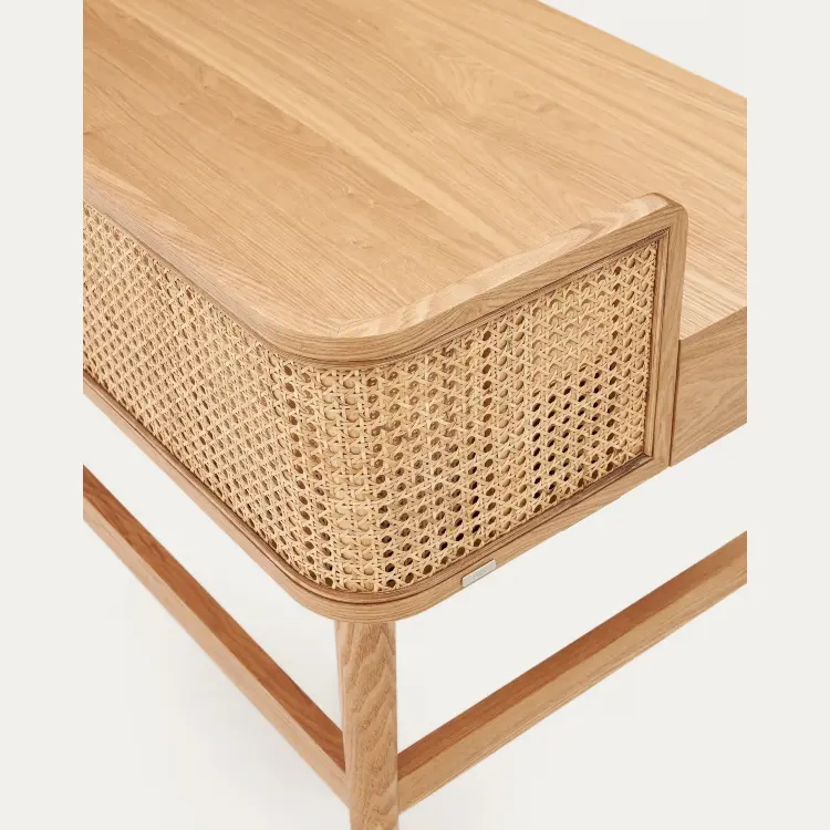 Araxi Письменный стол из массива ясеня и ротанга 105 x 62 см