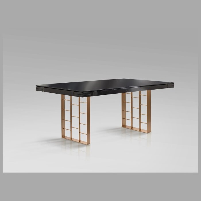 Vita Обеденный стол антрацит-розовое золото 200