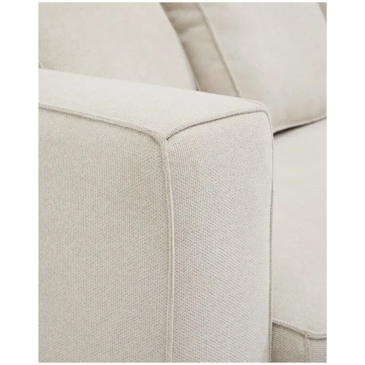 3-местный диван-кровать Marela бежевый шенилл с кушеткой справа 276 см