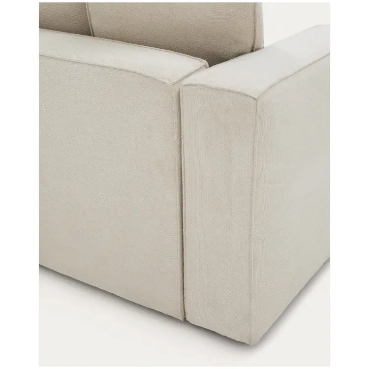 3-местный диван-кровать Marela бежевый шенилл с кушеткой справа 276 см