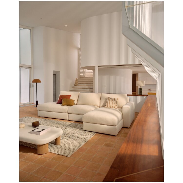 Alea 5-местный модульный диван с правым шезлонгом и съемным чехлом 340 см