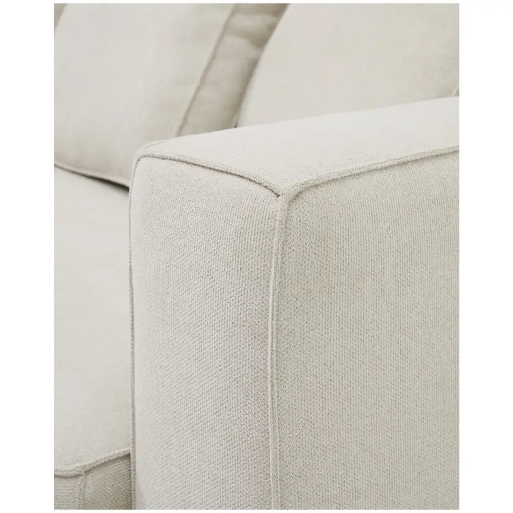 3-местный диван-кровать Marela бежевый шенилл с кушеткой слева, 276 см