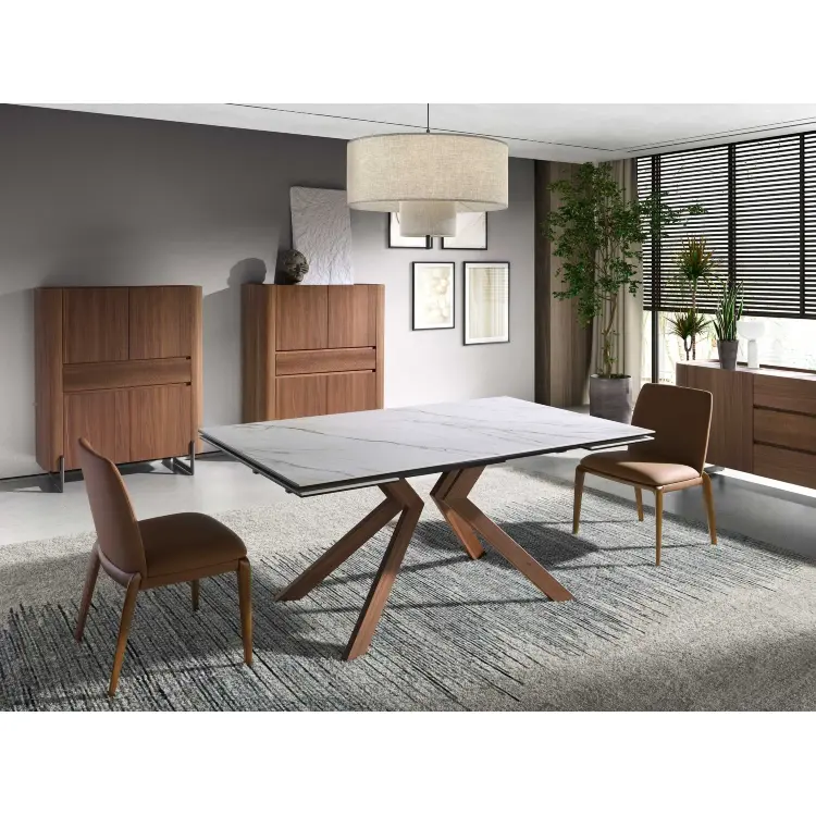 Стул 4135/CH23016 из экокожи коричневого цвета