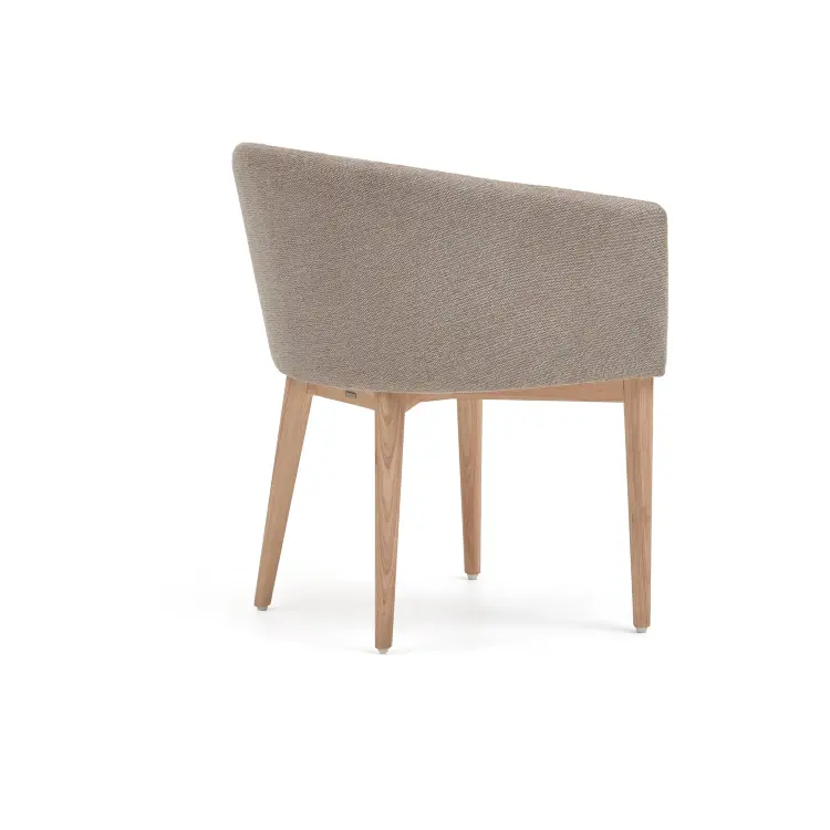 Harlan Стул из коричневой синели с ножками из массива ясеня