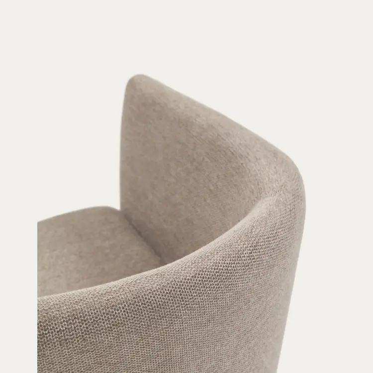 Harlan Стул из коричневой синели с ножками из массива ясеня