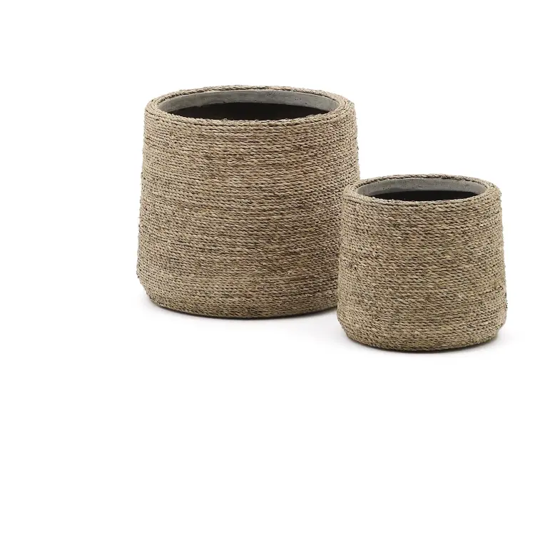 Набор Sigal из 2 цементных горшков для растений Ø 24 см / 31 см