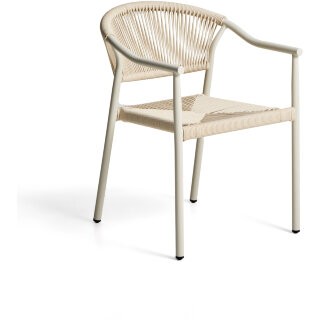 Уличный стул Livadia из бежевого алюминия и веревки