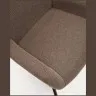 Belina Кресло из светло-коричневой синели и стали с черной отделкой