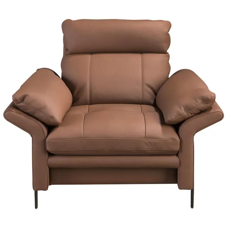 Коричневое кожаное кресло модель 5173