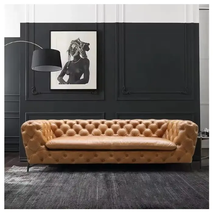 Диван Chesterfield Baroque Vintage Leather 3 Seater
