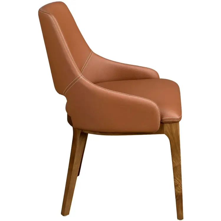 Коричневый стул из экокожи модель 4156