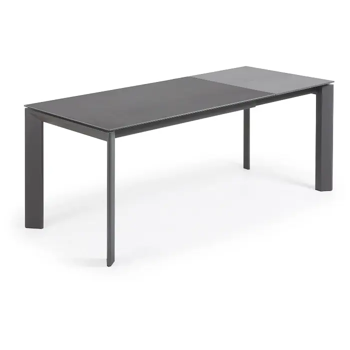 Стол Atta 140 (200) x90 антрацит керамика