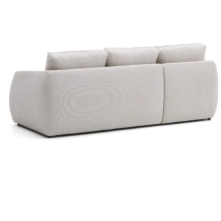 Laira 3-местный диван-кровать из шенилла с шезлонгом слева цвет экрю 246 см