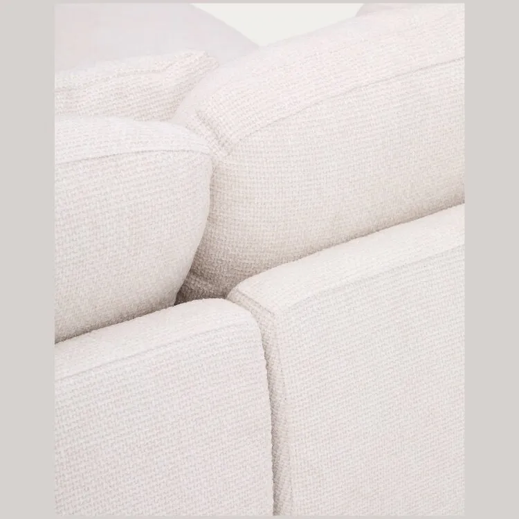 Laira 3-местный диван-кровать из шенилла с шезлонгом слева цвет экрю 246 см