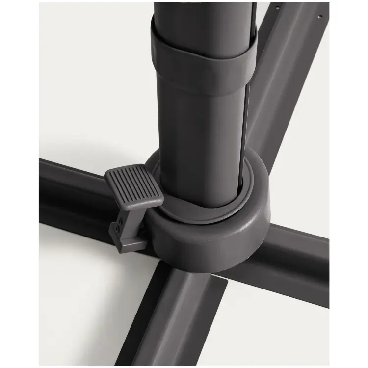 Бежевый консольный зонт Noli с графитовой алюминиевой конструкцией, 300 x 300 см