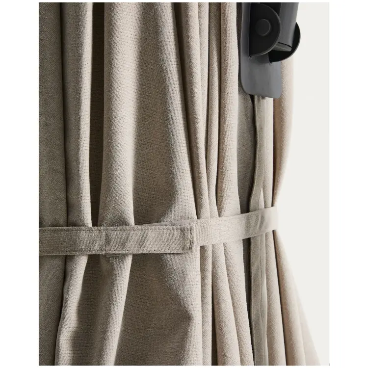 Бежевый консольный зонт Noli с графитовой алюминиевой конструкцией, 300 x 300 см