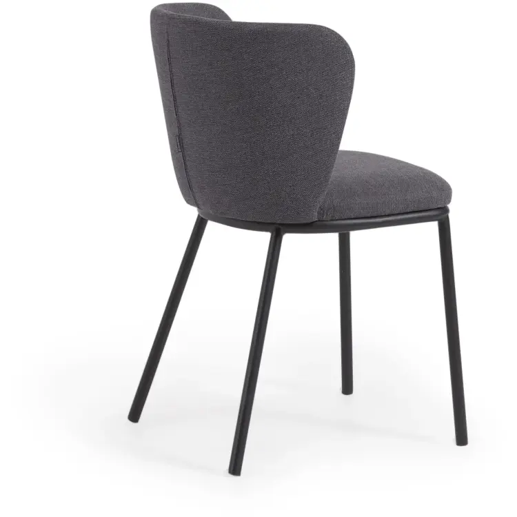 Ciselia Стул из темно-серой синели и черной стали