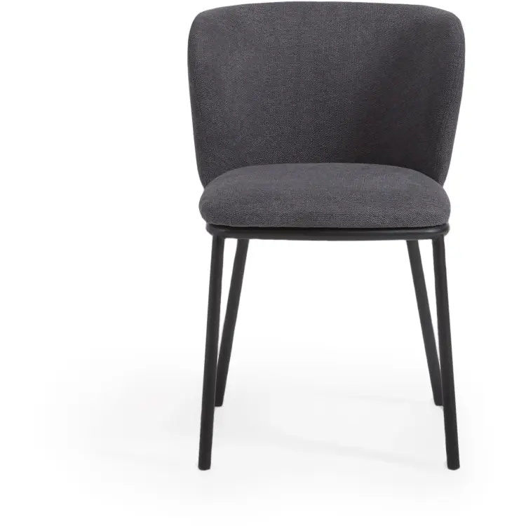 Ciselia Стул из темно-серой синели и черной стали